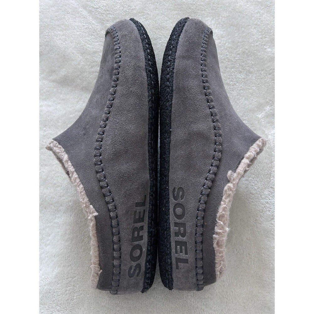 Sorel Men's Falcon Ridge II Slippers Size 12 Lined Gray Suede